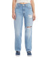 Фото #1 товара Women's Mid Rise Cotton 94 Baggy Jeans