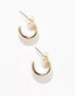 Фото #4 товара Pieces 18k plated everyday hoop earrings in gold