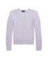 ფოტო #1 პროდუქტის Big Girls Mini-Cable Cotton Cardigan Sweater