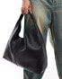 & Other Stories small leather tote bag in black