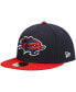 ფოტო #1 პროდუქტის Men's Navy New Hampshire Fisher Cats Authentic Collection Road 59FIFTY Fitted Hat