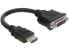 Фото #1 товара Разъем HDMI-DVI Delock 0.2m M/F - 0.2 м - HDMI Type A (стандарт) - DVI-D - Мужской - Женский - Черный