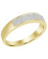 ფოტო #1 პროდუქტის Men's Diamond (1/5 ct.t.w.) Band in 10k Yellow Gold