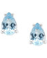 Фото #4 товара Aquamarine Pear Stud Earrings (3/4 ct. t.w.) in 14k Gold