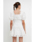 Фото #3 товара Women's Multi Lace Linen Mini Dress