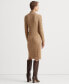 ფოტო #2 პროდუქტის Women's Cable-Knit Buckle-Trim Sweater Dress