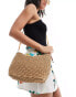 Фото #4 товара My Accessories crochet crossbody bag with chain strap in natural