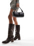 Фото #1 товара Bronx New Camperos biker boots in brown leather