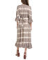 Фото #2 товара Sole Tatiana Linen-Blend Wrap Dress Women's Beige Xs