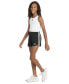 ფოტო #4 პროდუქტის Big Girls Gradient 3-Stripe Pacer Mesh Shorts