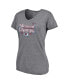 ფოტო #3 პროდუქტის Women's Heathered Gray Colorado Avalanche 2022 Western Conference Champions Line Shift V-Neck T-shirt