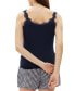 Women's Ribbed Lace-Trim Sleep Tank Top