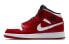 Фото #2 товара Jordan Air Jordan 1 Mid 小芝加哥 防滑 中帮 复古篮球鞋 GS 白红色 / Кроссовки Jordan Air Jordan 554725-605