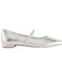 Фото #1 товара Boden Pearl Strap Haircalf Ballerina Flat Women's Silver 36