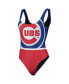 Women's Royal Chicago Cubs Team One-Piece Bathing Suit