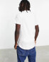 ASOS DESIGN longline t-shirt with sides splits in white