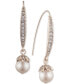 ფოტო #1 პროდუქტის Pavé & Imitation Pearl Drop Earrings