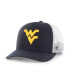 Фото #1 товара Men's Navy West Virginia Mountaineers Trucker Adjustable Hat