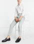 Фото #8 товара ASOS DESIGN tapered smart trousers in sage prep pin stripe