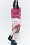 Zw collection linen blend pencil skirt