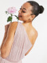 Фото #3 товара Anaya With Love Tall Bridesmaid tulle one shoulder maxi dress in pink