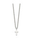 ფოტო #1 პროდუქტის Polished 11mm Cross Pendant on a 18 inch Cable Chain Necklace