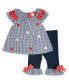 ფოტო #1 პროდუქტის Baby Girls Lady Bug and Daisy Seersucker Outfit with Diaper Cover, 2 Piece Set