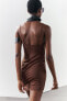Фото #8 товара Короткое компрессионное платье-комбинация ZARA