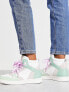 Фото #3 товара Pimkie high top trainers in white with green colourblock