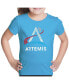 ფოტო #1 პროდუქტის Child NASA Artemis Logo - Girl's Word Art T-Shirt