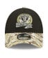 ფოტო #4 პროდუქტის Men's Black, Camo Las Vegas Raiders 2022 Salute To Service 9FORTY Snapback Trucker Hat