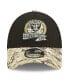 Men's Black, Camo Las Vegas Raiders 2022 Salute To Service 9FORTY Snapback Trucker Hat