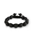 ფოტო #1 პროდუქტის Black Pave Crystal Ball Hematite Bracelet For Women Men Black Cord String Adjustable