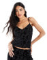 Фото #1 товара ASOS DESIGN co-ord burn out cami in black