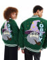 Фото #2 товара Obey wizard unisex varsity jacket in green