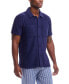 ფოტო #1 პროდუქტის Men's Short Sleeve Solid Terry Button Down Shirt