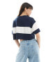 Tommy Jeans colour block oversized t-shirt in navy - NAVY