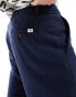 Фото #4 товара Selected Homme slim tapered linen mix trouser in navy