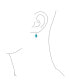 ფოტო #3 პროდუქტის Western Style 3.2CT Stabilized Turquoise Dome Oval Bezel Set Lever Back Dangle Earrings For Women .925 Sterling Silver