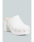 Benji Leather Clogs In White
