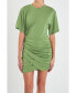 Фото #1 товара Women's Asymmetric Ruched Mini Dress
