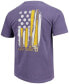 Фото #5 товара Men's Purple LSU Tigers Baseball Flag Comfort Colors T-shirt