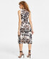 Women's Mock-Neck Tie-Front Midi Dress, Created for Macy's