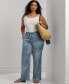 Фото #4 товара Брюки женские Ralph Lauren коллекция Plus Size Printed Charmeuse