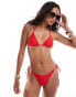 Фото #1 товара South Beach essentials tie side bikini bottom in red