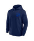 ფოტო #3 პროდუქტის Men's Navy New York Rangers Elements Lightweight Tri-Blend Fleece Hoodie