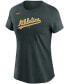 Women's Khris Davis Green Oakland Athletics Name Number T-shirt