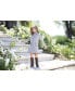 Toddler Girls Quilted Ponte Riding Dress