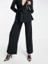 Фото #4 товара ASOS DESIGN jersey suit super high waist wide leg trouser in black