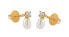 Delicate yellow gold earrings with zircons 14/18.480/17ZIR
